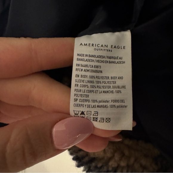 American Eagle Plaid Teddy Coat - Picture 6 of 6